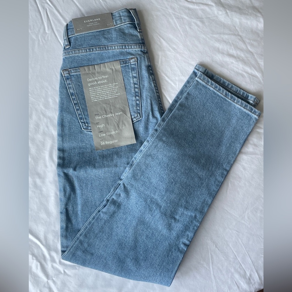 Everlane The Cheeky Straight Jean Size 24R Sky Blue